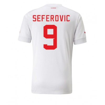 Fotballdrakt Herre Sveits Haris Seferovic #9 Bortedrakt VM 2022 Kortermet
